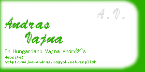 andras vajna business card